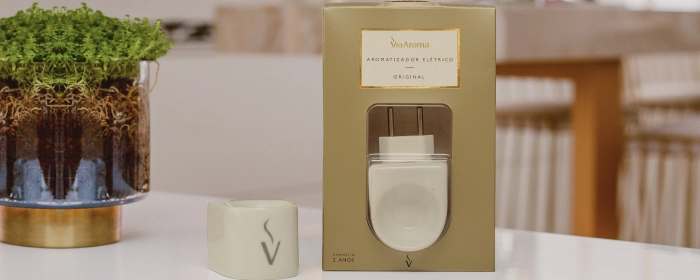 Difusor aromatizador da Via Aroma cor branco