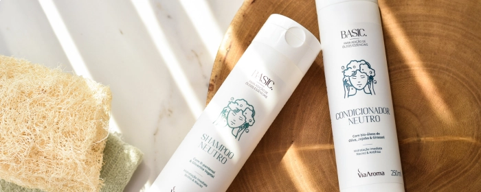 shampoo e condicionador via aroma