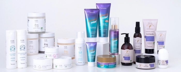 conjunto de produtos via aroma para o corpo