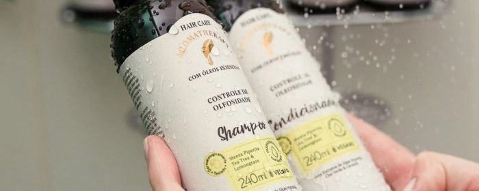shampoo e condicionador via aroma