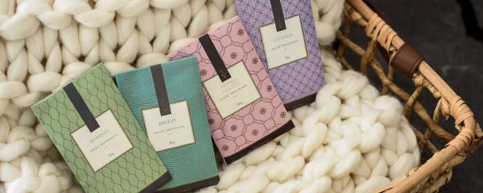 sachês perfumados de 10g via aroma