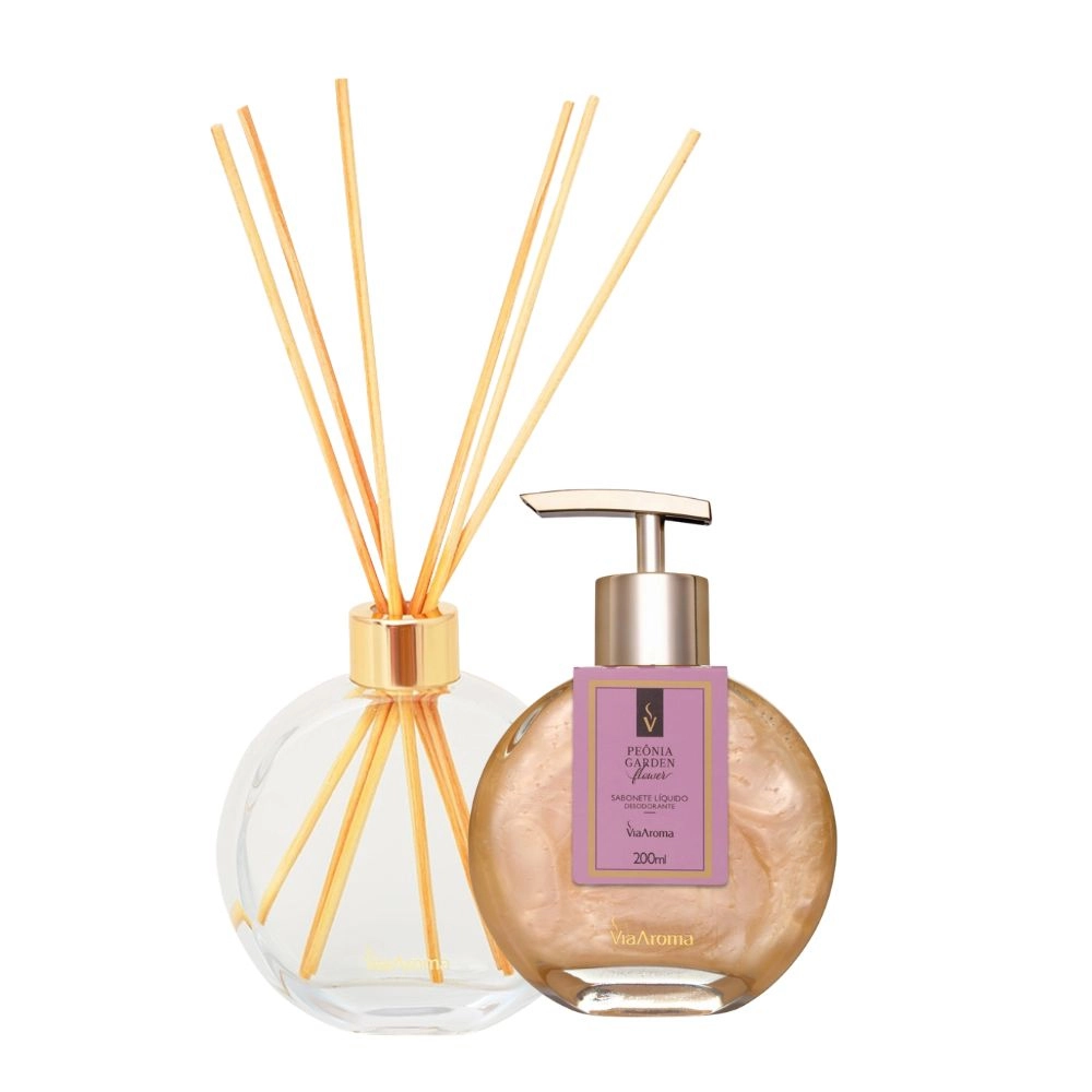 Kit Lavabo Peônia Garden - Via Aroma Produto Kit Lavabo Peônia Garden - Via Aroma