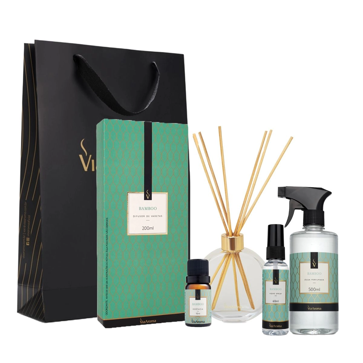Kit Casa & Bem-estar Bamboo Via Aroma