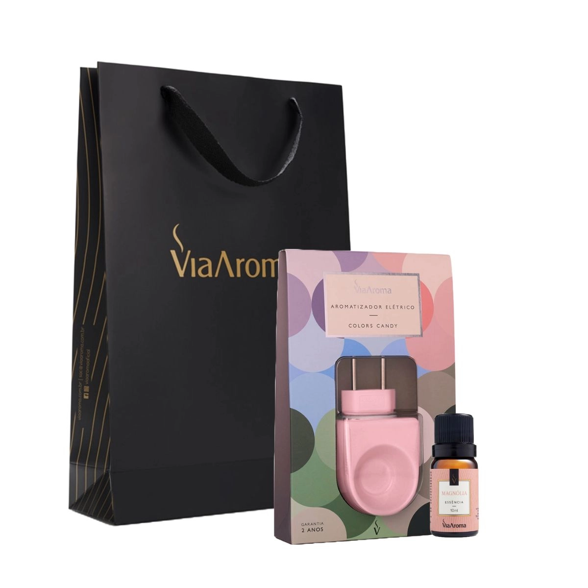 Kit Aromatizador Colors mais Essência Magnólia Via Aroma