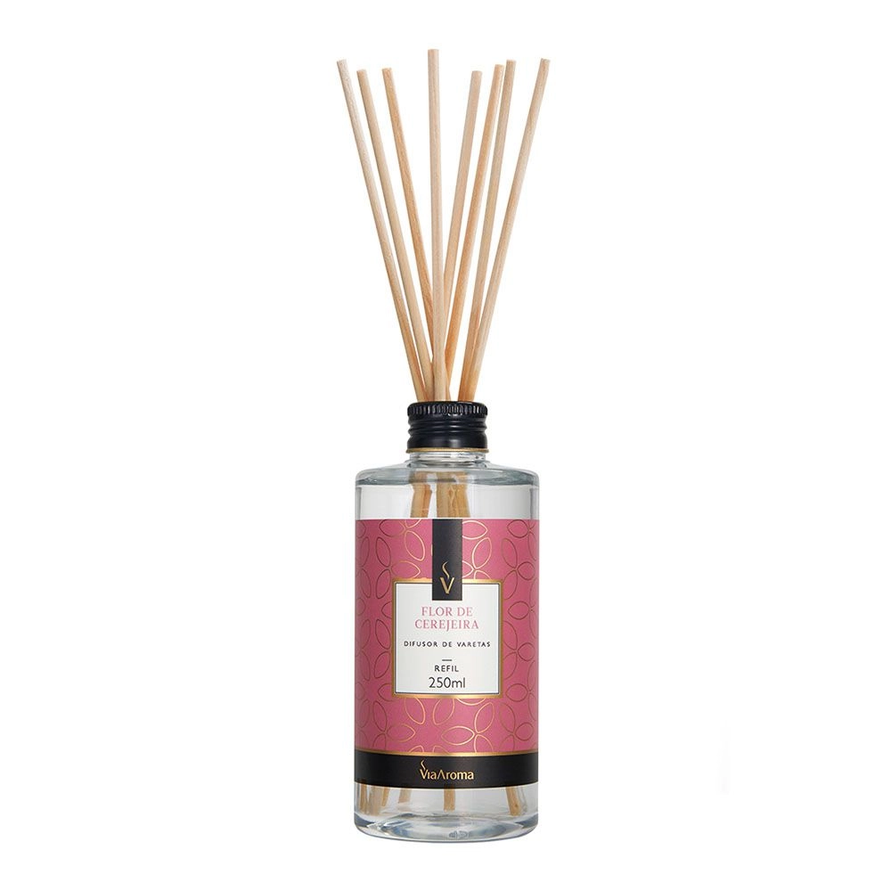 Refil Difusor de Varetas Flor de Cerejeira Via Aroma - 250ml