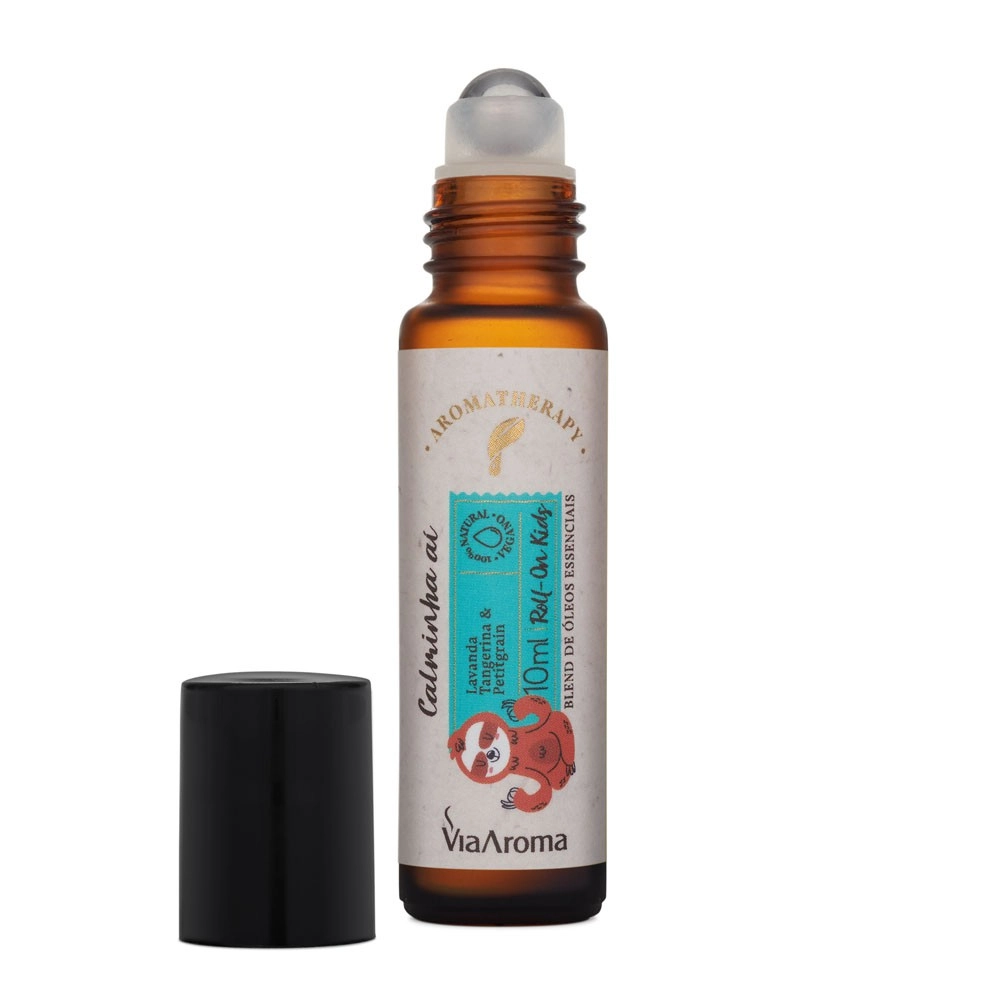  Roll-on de Óleos Essenciais Kids Calminha aí Via Aroma - 10ml Sem tampa