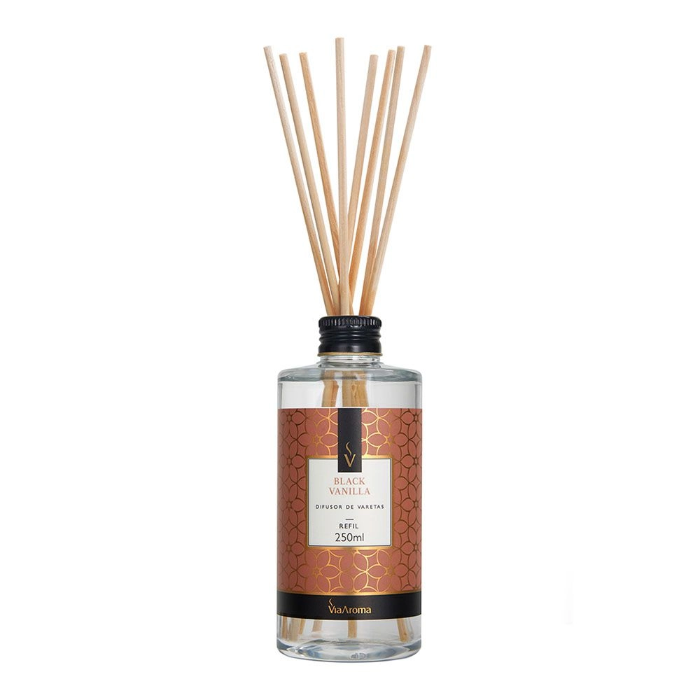 Refil Difusor de Varetas Black Vanilla Via Aroma -  250ml