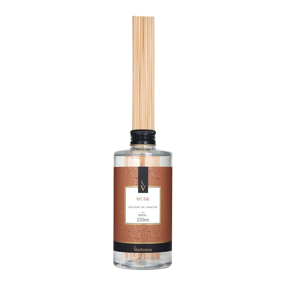 Refil Difusor de Varetas Musk Via Aroma - 250ml