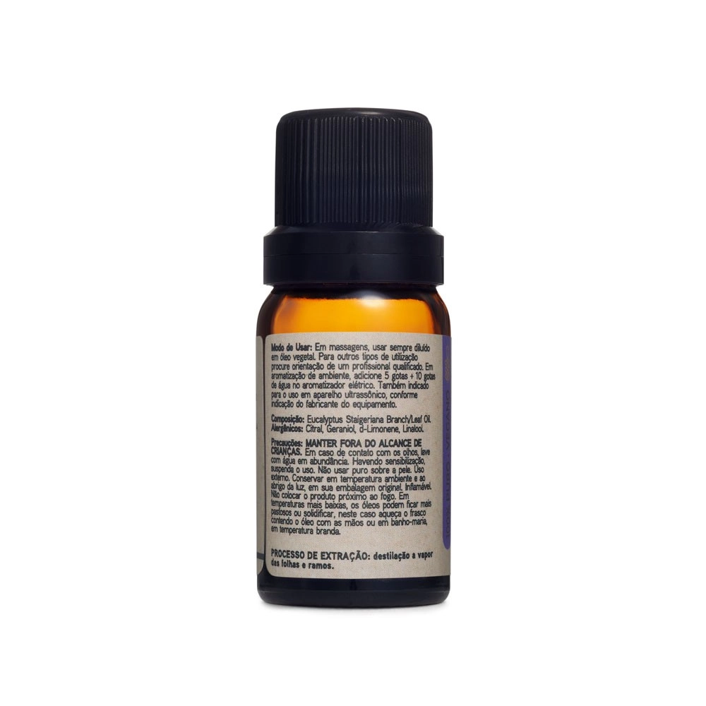 Ã“leo Essencial Eucalipto Staigeriana Via Aroma - 10ml traseira