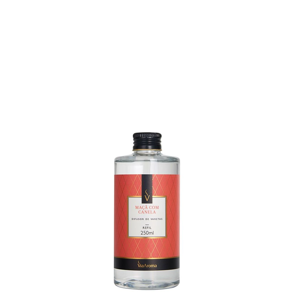 Refil Difusor de Varetas Maçã com Canela Via Aroma - 250ml
