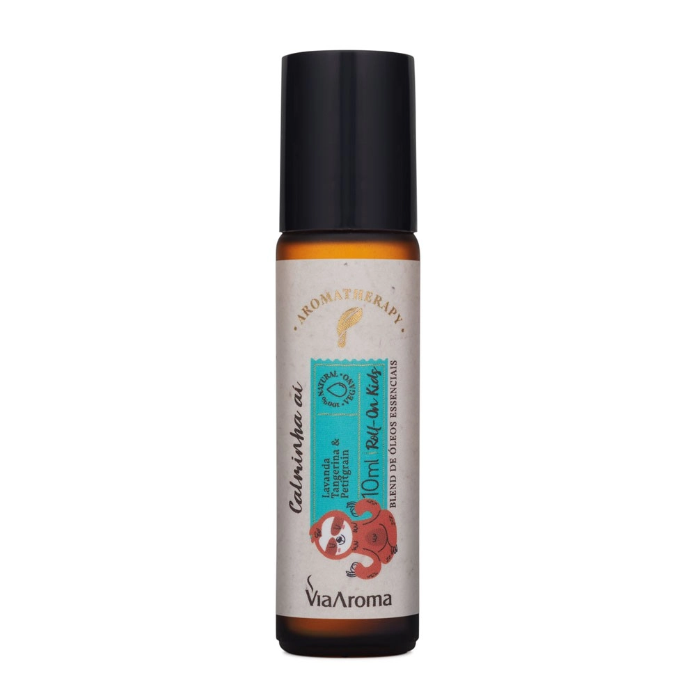  Roll-on de Óleos Essenciais Kids Calminha aí Via Aroma - 10ml Com tampa