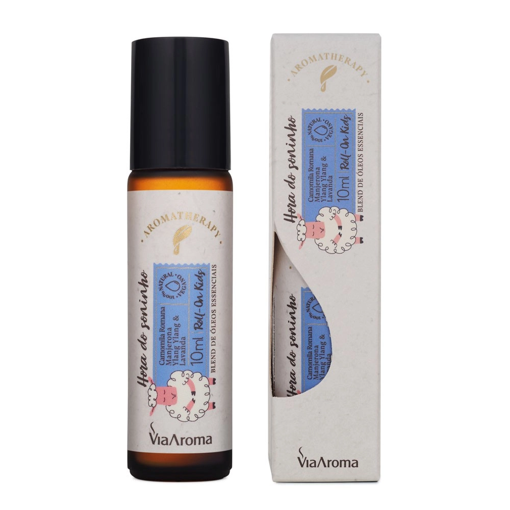 Roll-on Óleos Essenciais Kids Hora do soninho Via Aroma - 10ml Embalagem