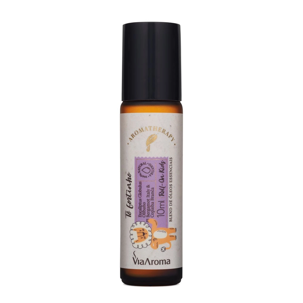 Roll-on Óleos Essenciais Kids Tô fortinho Via Aroma - 10ml Com tampa