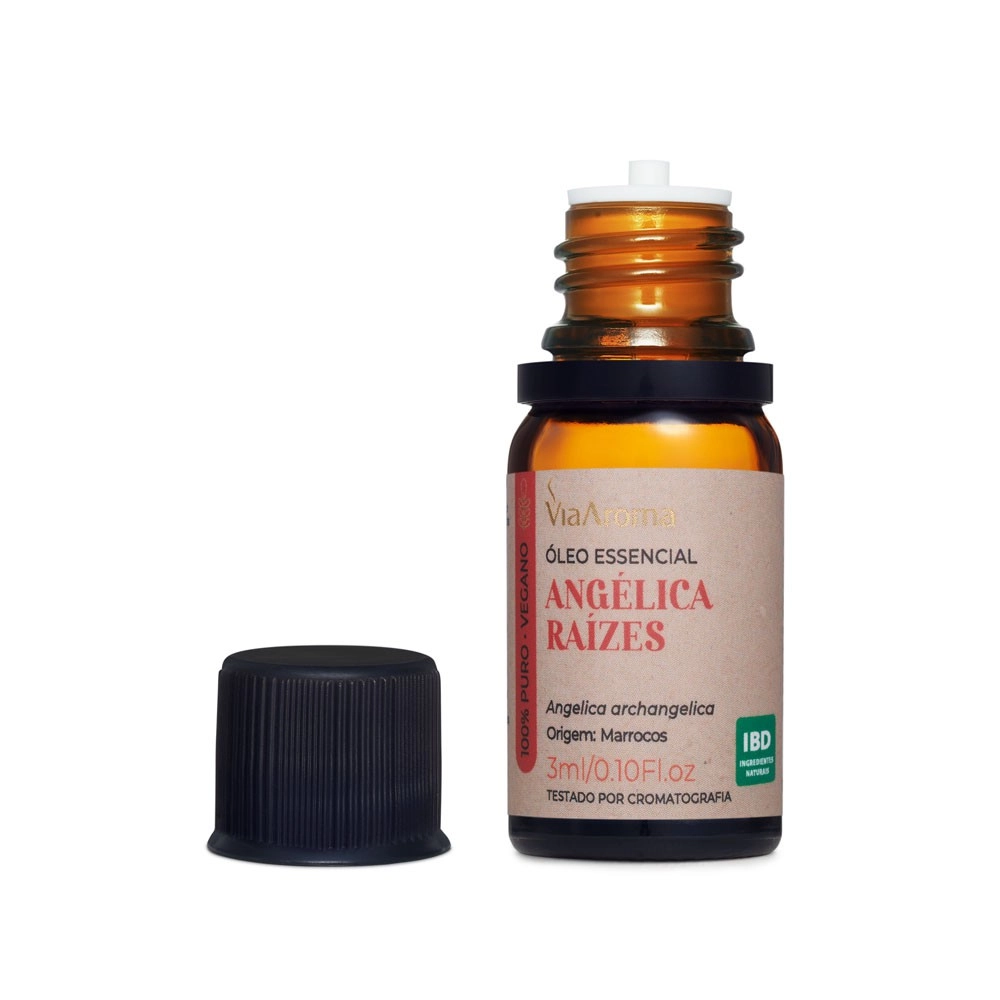  Óleo Essencial Angélica Raízes Via Aroma - 3ml Sem tampa