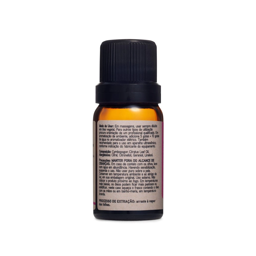 Óleo Essencial Capim Cidreira Via Aroma - 10ml traseira