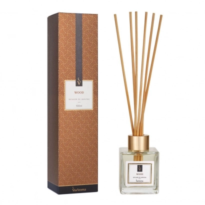 Difusor de Varetas Wood Via Aroma - 100ml Produto Difusor de Varetas Wood Via Aroma - 100ml