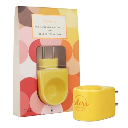 Produto Difusor Aromatizador Elétrico Bivolt Colors Terracota Via Aroma - Amarelo