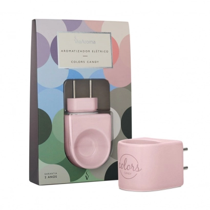 Produto Difusor Aromatizador Elétrico Bivolt Colors Via Aroma - Rosa