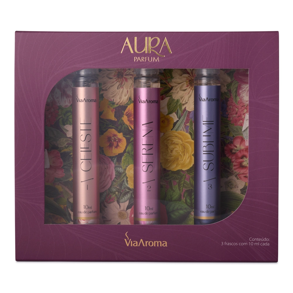 Produto Aura Parfum - Via Aroma Frente da embalagem