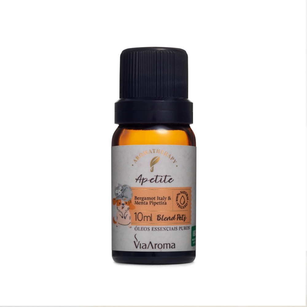 Blend de Óleos Essenciais Pets Apetite Via Aroma - 10ml Frente Produto Blend de Óleos Essenciais Pets Apetite Via Aroma - 10ml Frente