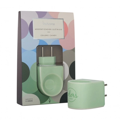 Produto Difusor Aromatizador Elétrico Bivolt Colors Via Aroma - Verde