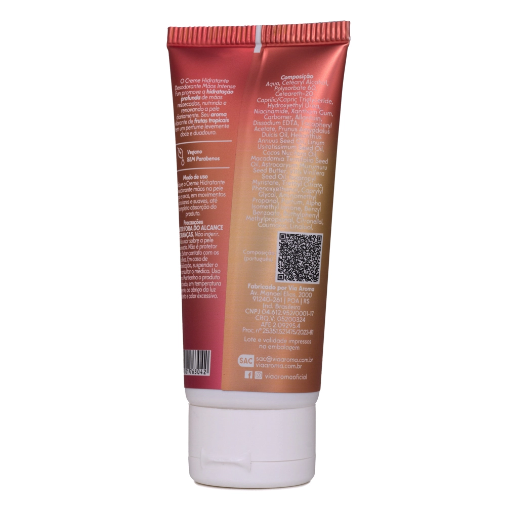 Produto Creme Hidratante Desodorante Mãos Intense Fun Via Aroma - 60g