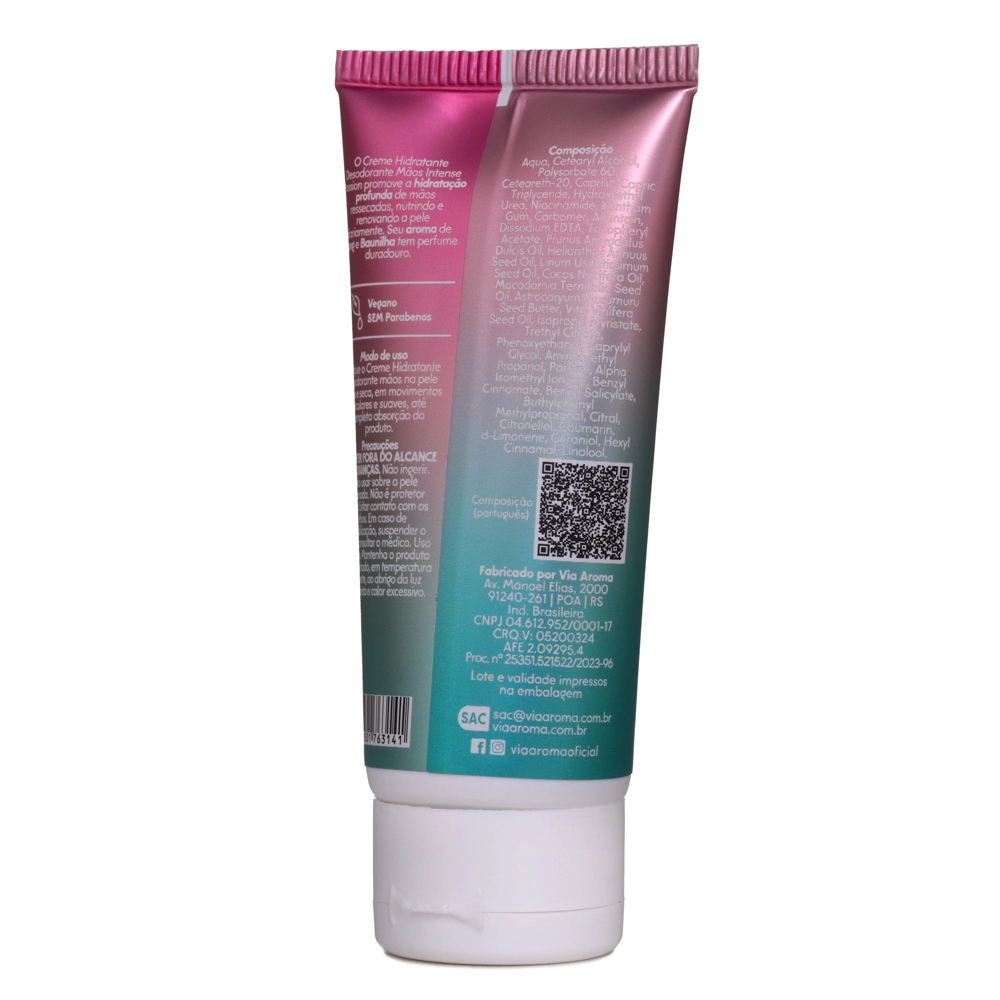 Produto Creme Hidratante Desodorante Mãos Intense Passion Via Aroma - 60g