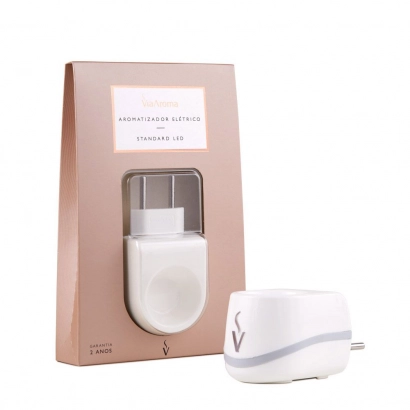 Produto Difusor Aromatizador Elétrico Bivolt Standard LED Via Aroma