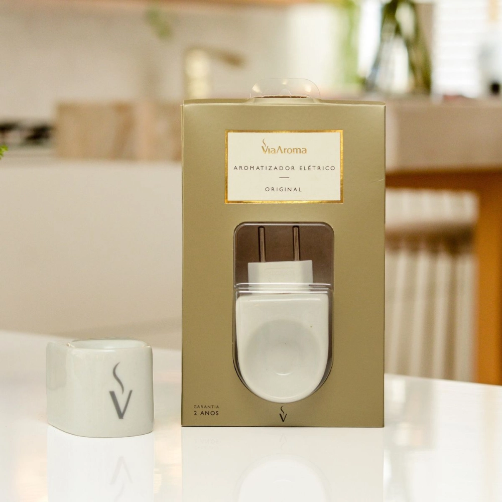 Produto Difusor Aromatizador Elétrico de Porcelana Bivolt Original - Via Aroma