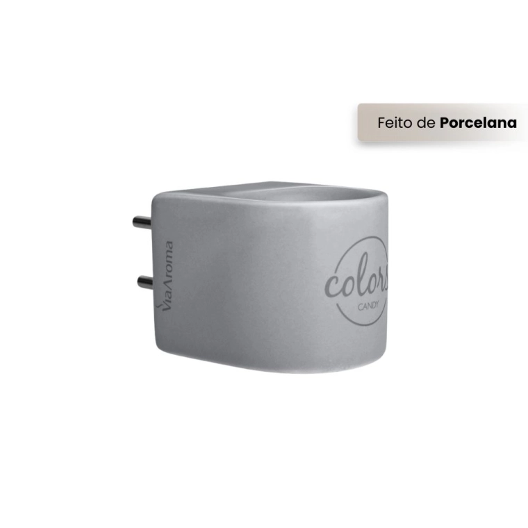 Produto Difusor Aromatizador Elétrico Bivolt Colors Via Aroma - Cinza
