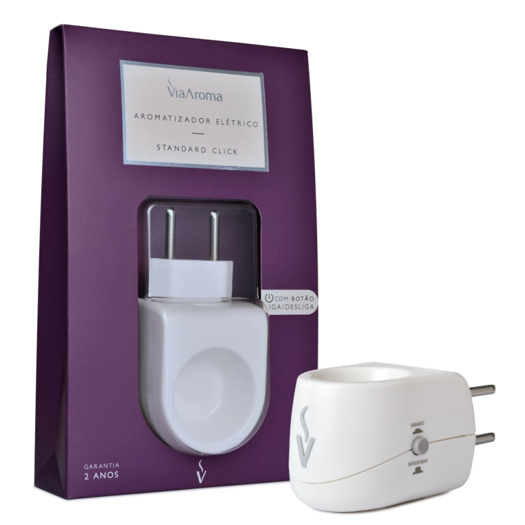 Produto Difusor Aromatizador Elétrico Bivolt Standard Click White - Via Aroma