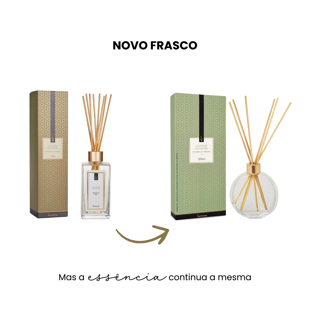 Produto Difusor de Varetas Alecrim Silvestre Via Aroma - 200ml