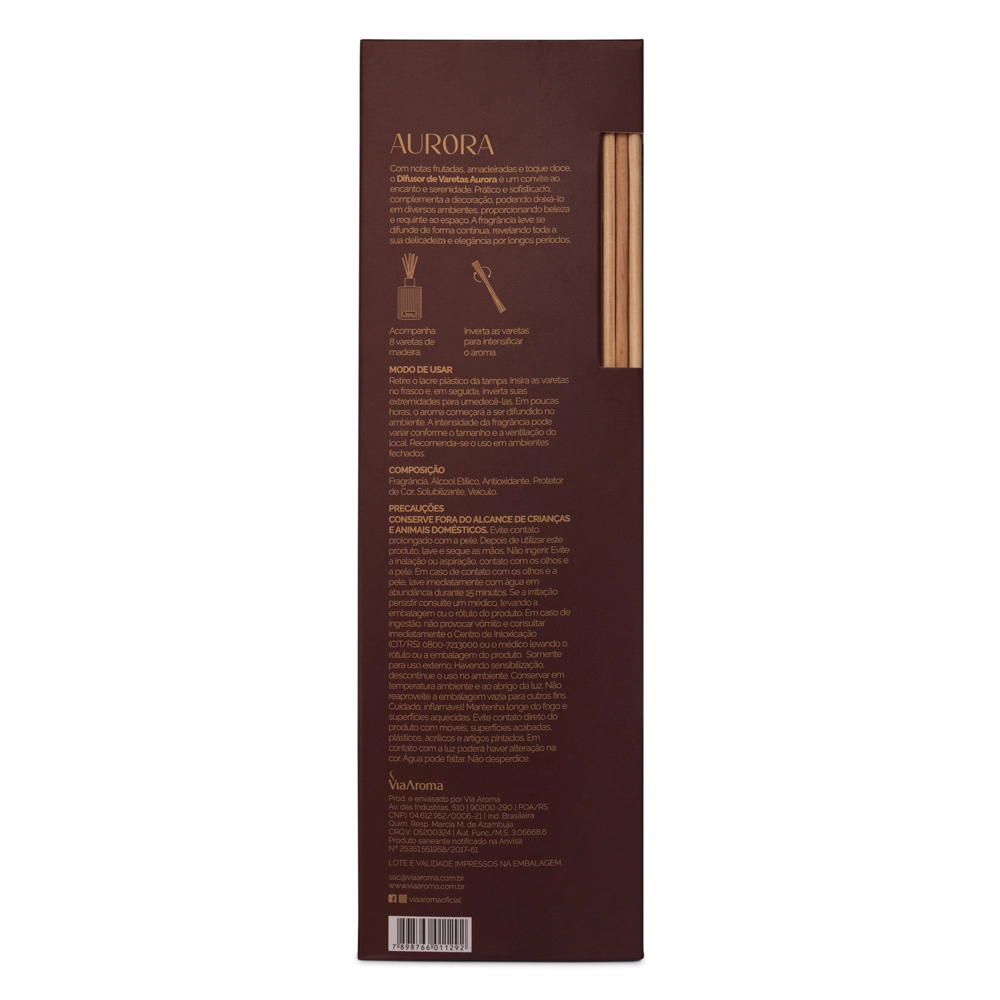 Produto Difusor de Varetas Aurora Via Aroma - 200ml