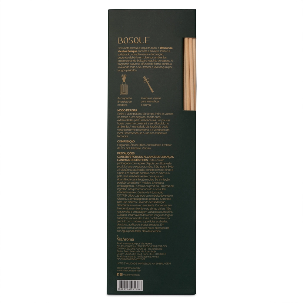 Produto Difusor de Varetas Bosque Via Aroma - 200ml
