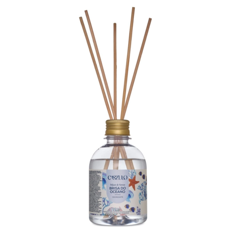 Difusor de Varetas Brisa do Oceano Caszulo - 250ml Frente Produto Difusor de Varetas Brisa do Oceano Caszulo - 250ml Frente