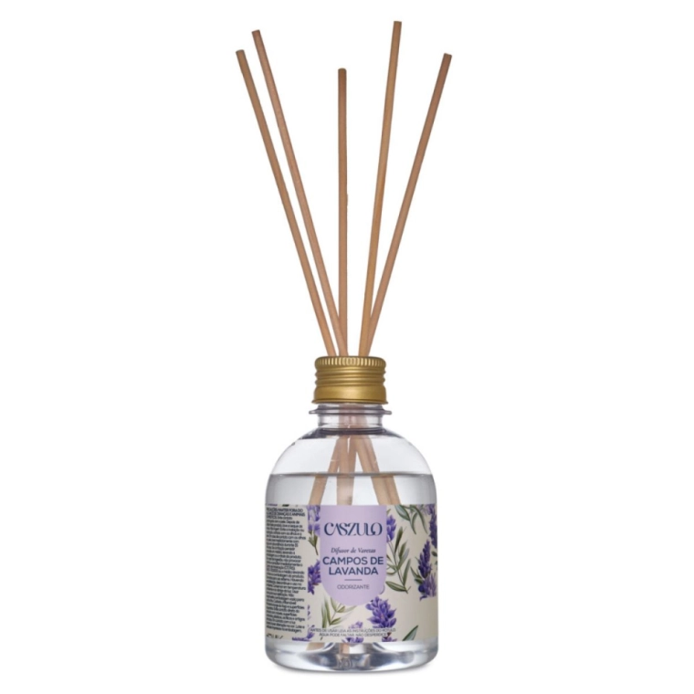 Difusor de Varetas Campos de Lavanda Caszulo - 250ml Frente Produto Difusor de Varetas Campos de Lavanda Caszulo - 250ml Frente