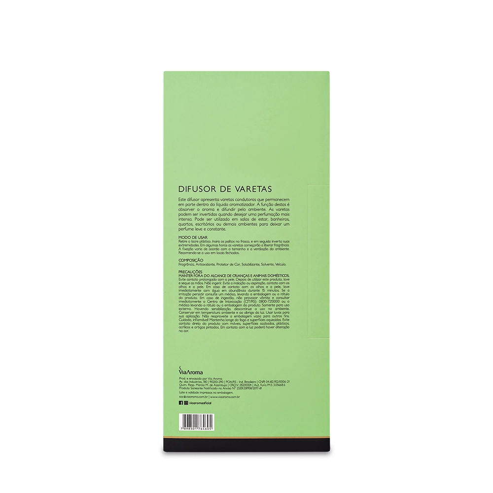 Difusor de Varetas Capim Limão Via Aroma - 200ml Produto Difusor de Varetas Capim Limão Via Aroma - 200ml
