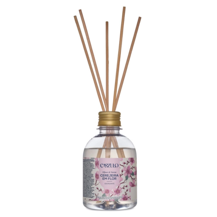 Difusor de Varetas Cerejeira em Flor Caszulo - 250ml Frente Produto Difusor de Varetas Cerejeira em Flor Caszulo - 250ml Frente