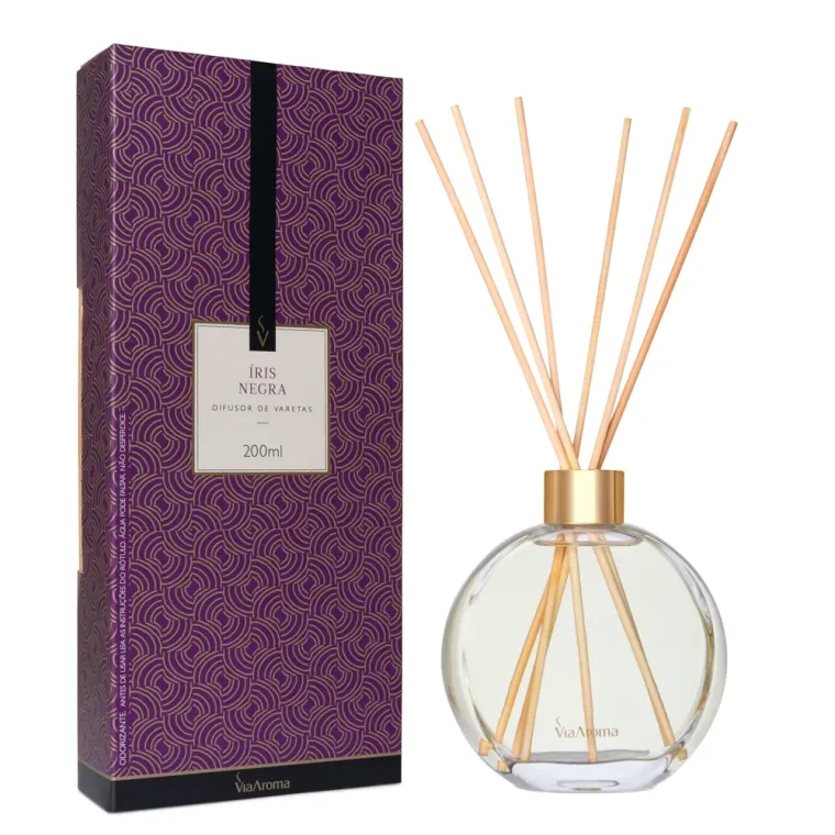 Difusor de Varetas Iris Negra Via Aroma - 200ml Produto Difusor de Varetas Iris Negra Via Aroma - 200ml