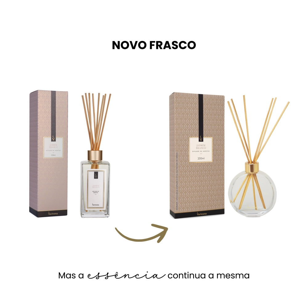 Produto Difusor de Varetas Jasmim Branco Via Aroma - 200ml