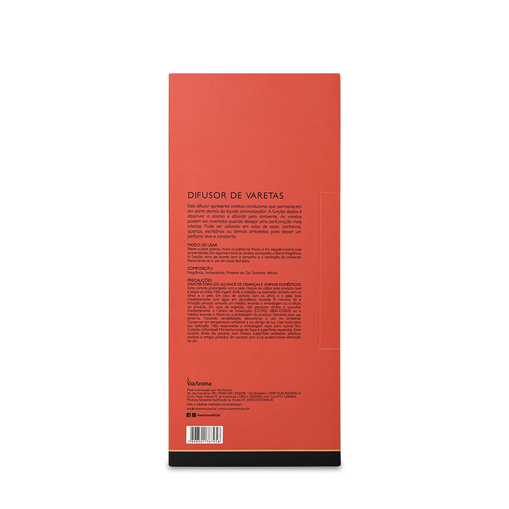 Produto Difusor de Varetas Maçã com Canela Via Aroma - 200ml