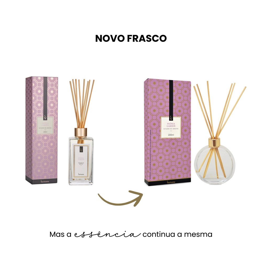 Produto Difusor de Varetas Peônia Garden Via Aroma - 200ml