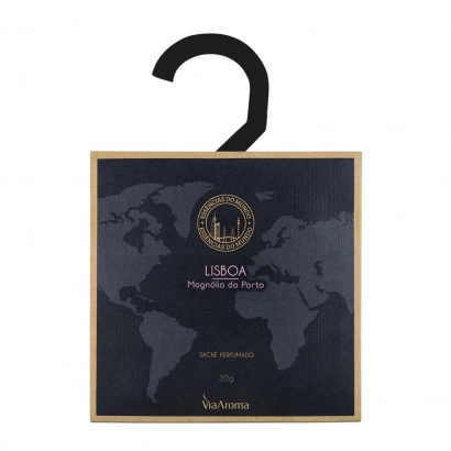 Produto Sachê Perfumado Lisboa Magnólia do Porto Linha Mundo Via Aroma - 20g