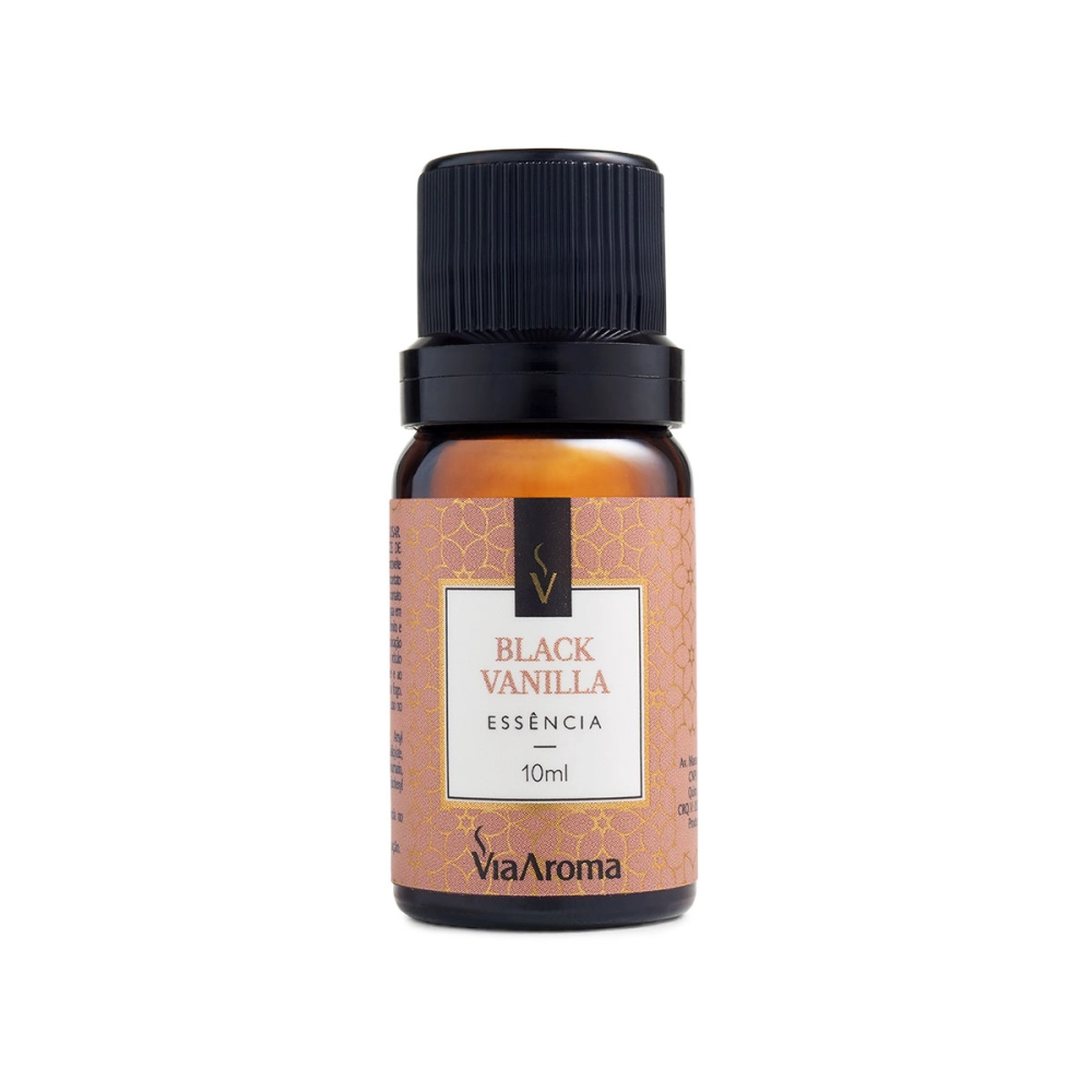 Produto Essência Black Vanilla Via Aroma - 10ml Frente