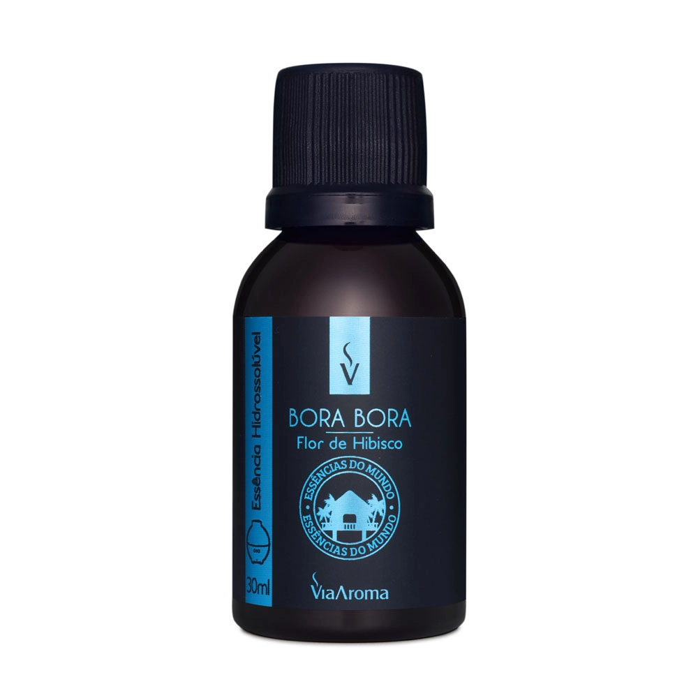 Produto Essência Hidrossolúvel Bora Bora Flor de Hibisco Linha Mundo Via Aroma - 30ml
