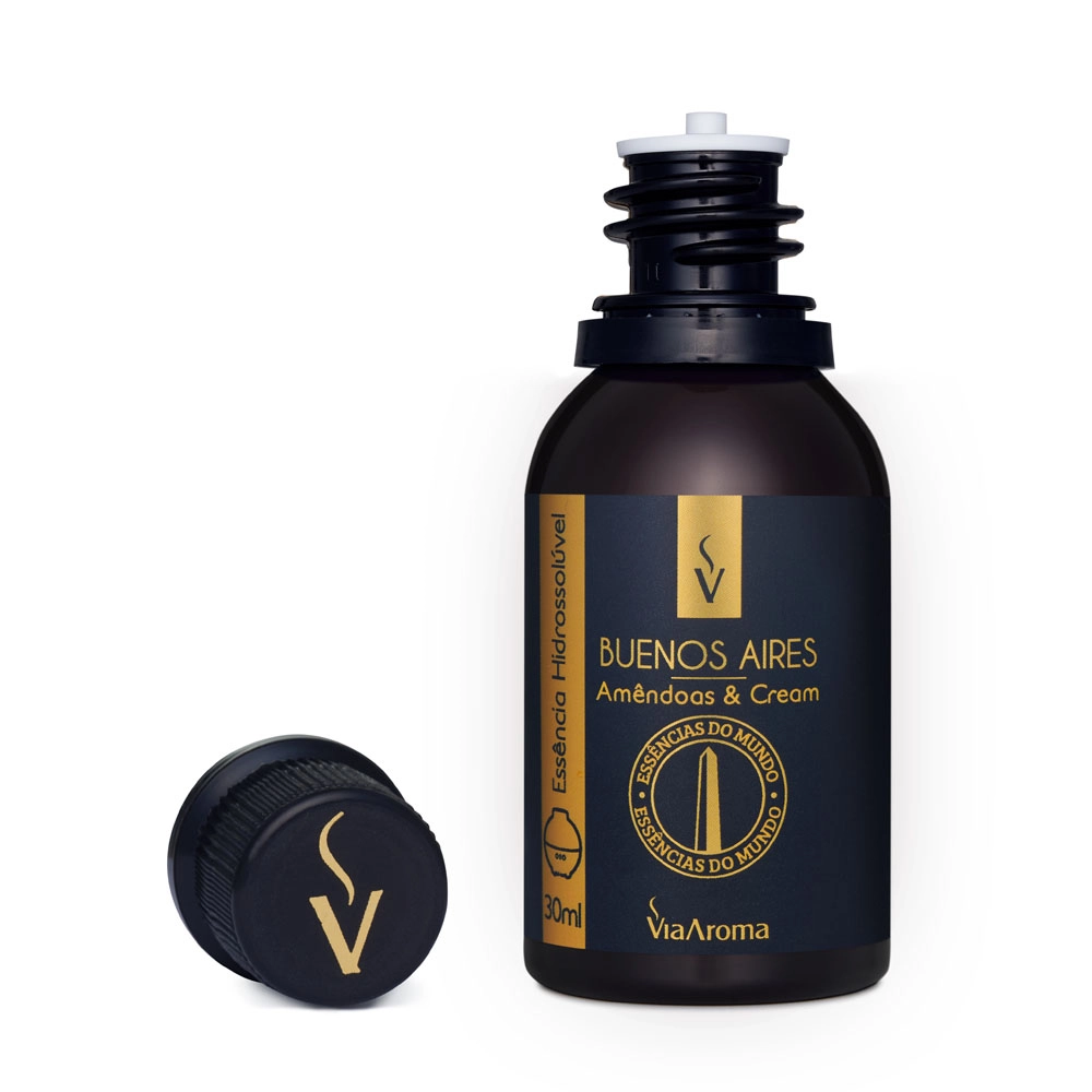 Essência Hidrossolúvel Buenos Aires Amêndoas & Cream Linha Mundo Via Aroma - 30ml Produto Essência Hidrossolúvel Buenos Aires Amêndoas & Cream Linha Mundo Via Aroma - 30ml