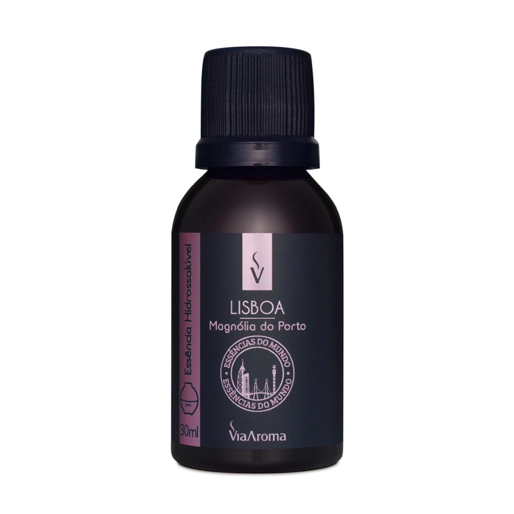 Produto Essência Hidrossolúvel Lisboa Magnólia do Porto Linha Mundo Via Aroma - 30ml