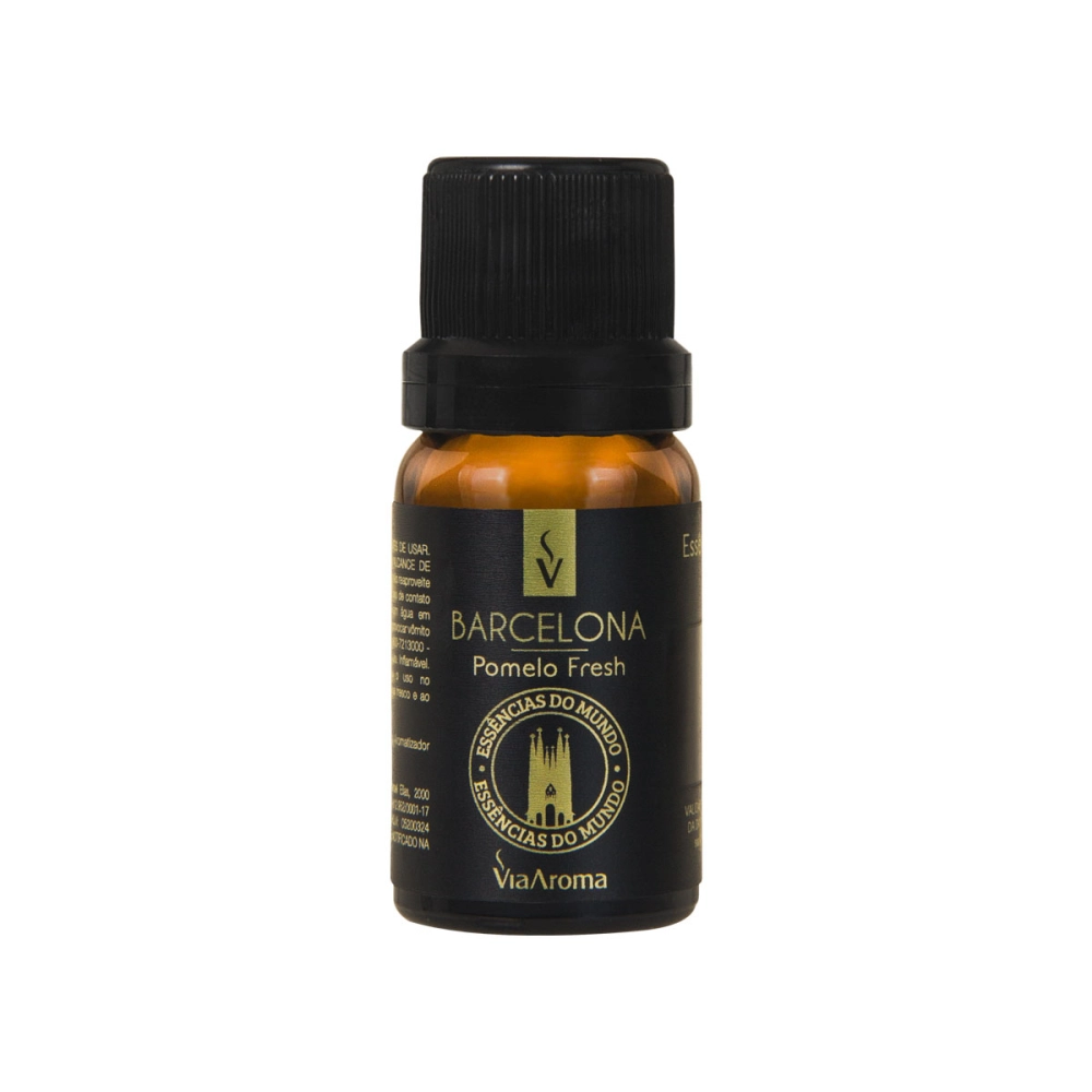 Produto Essência Barcelona Linha Mundo Via Aroma - 10ml Frente
