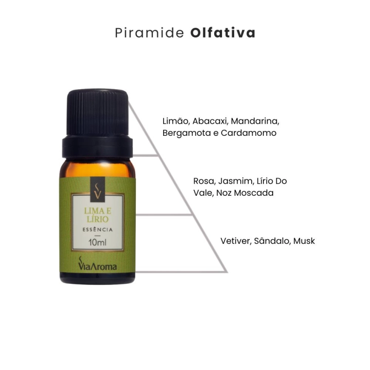 Essência Lima e Lírio Via Aroma - 10ml Produto Essência Lima e Lírio Via Aroma - 10ml