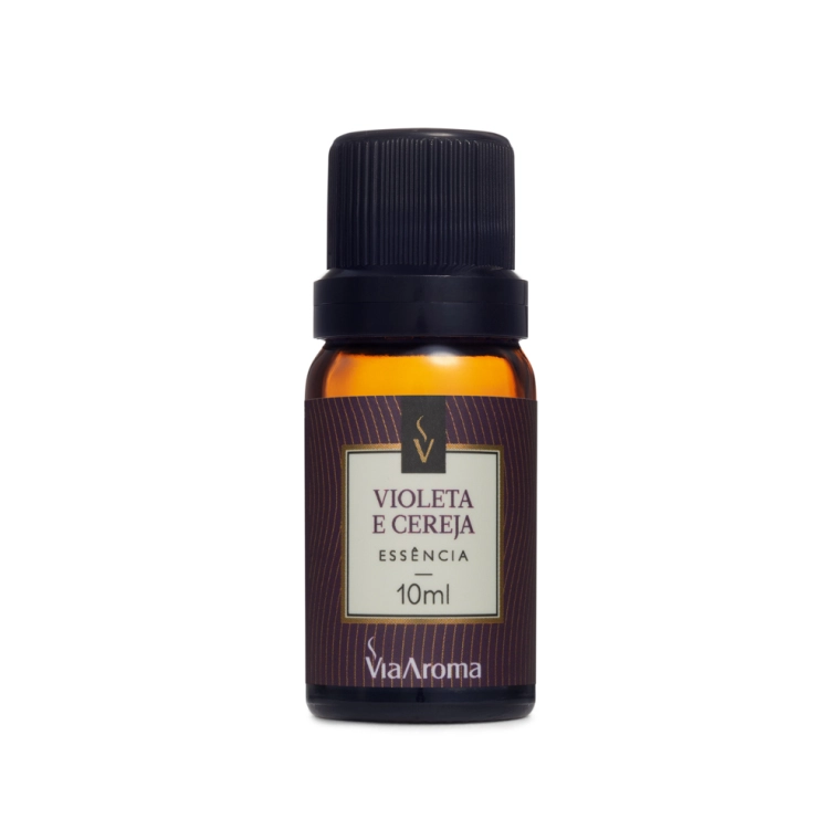 Essência Violeta e Cereja Via Aroma - 10ml - Frente Produto Essência Violeta e Cereja Via Aroma - 10ml - Frente